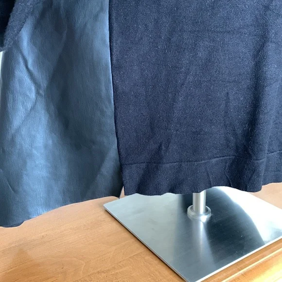 Sold ❌ Zara ⎮ Faux leather open front cardigan - Picture 6 of 9